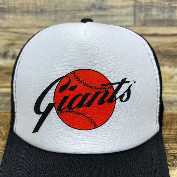 San Fransisco Giants Mens Trucker Hat Black Snapback 1973 Vintage Logo Ball Cap - Picture 3 of 8